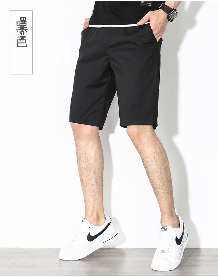 Hodo Men's Summer Casual Fashion Cotton Cargo Comfortable Breathable Versatile Five-Point Sports Shorts 17