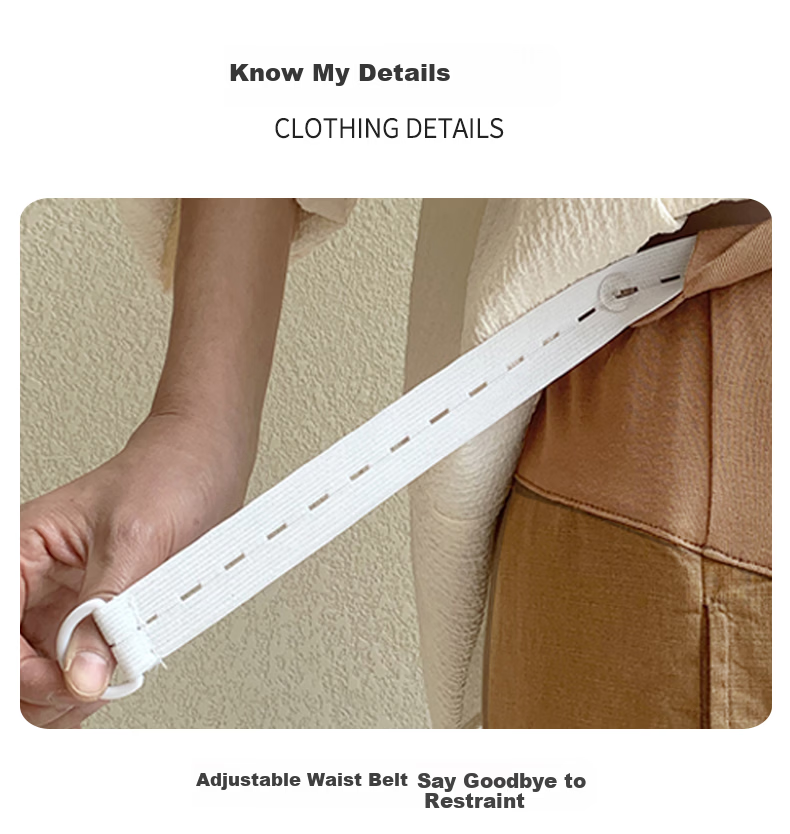 JOYNCLEON Maternity Pants Spring and Autumn Wear Imitation Cotton Linen Thin Maternity Trousers Khaki L jyk19882 5