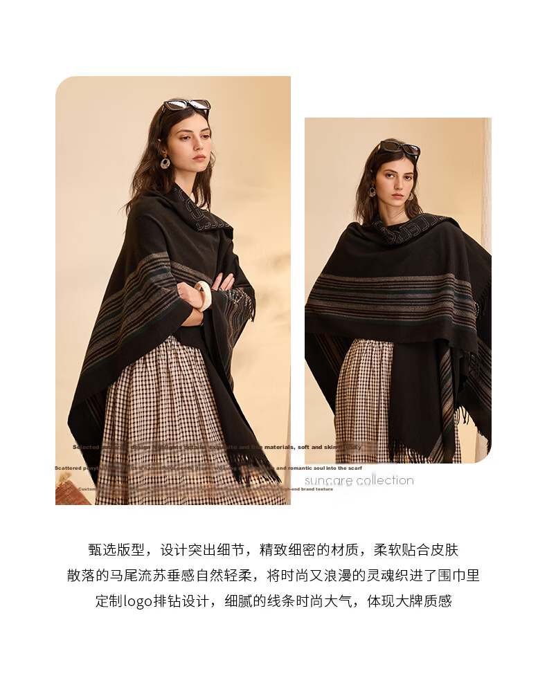 ELLE Women's Warm Shawl Office Essential Summer Air Conditioning Room Nap Travel Gift for Girlfriend 3