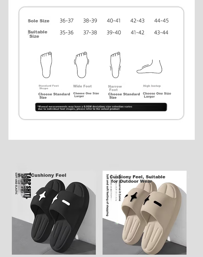 Duchen Medical Operating Room Men's Slippers 2026 New EVA Non-Slip Odor-Resistant Thick Sole Sandals Black Size 36-37 8