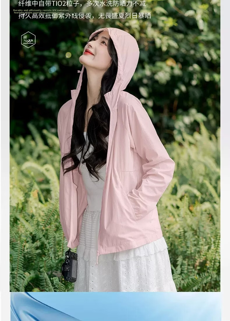 Camel Women's Original Yarn Sun Protection Jacket 2026 Spring Summer New UPF1000 Cooling Water-Repellent Sports Coat 3