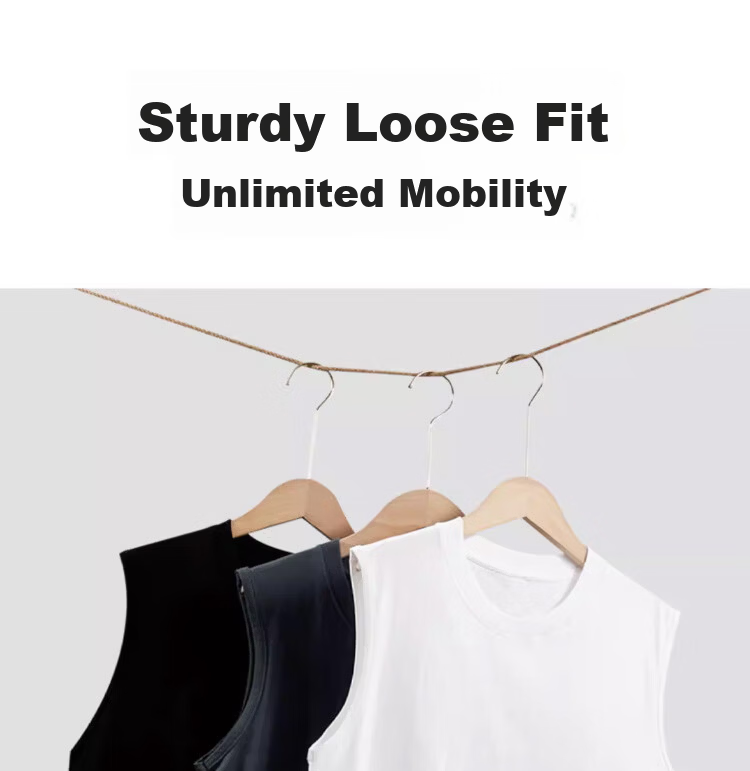 Langsha Pure Cotton Men's Vest Summer Outdoor Sports Casual Couple White T-Shirt Loose Trendy Sleeveless Shirt 10