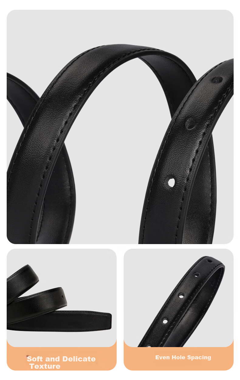 CARTELO Women's Genuine Leather Belt Cowhide Jeans Belt Korean Style Simple Versatile Pin Buckle Belt Birthday Gift for Girlfriend 8