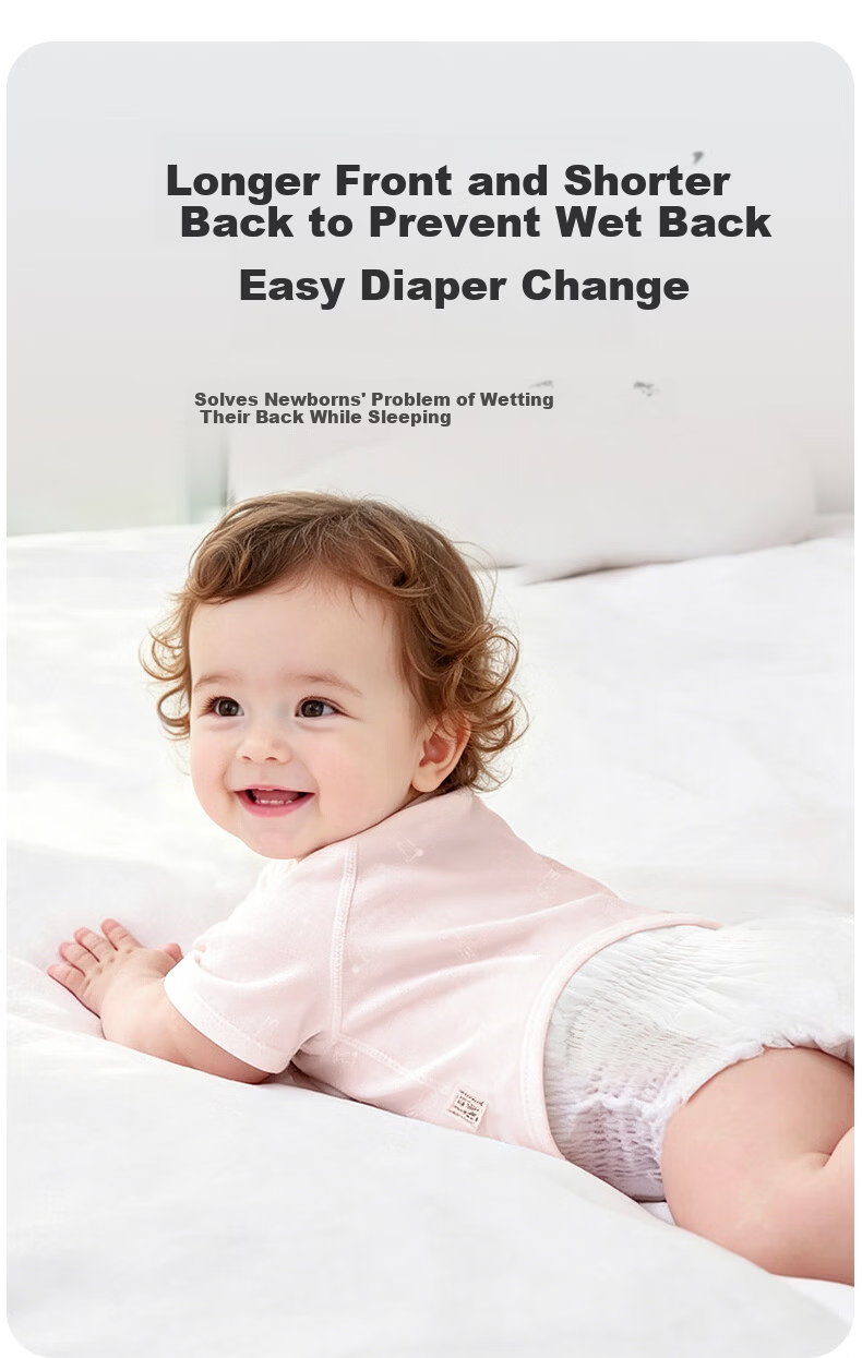 Aibao Baby Summer Thin Half-Back Romper Newborn Homewear Baby Sleepwear Full Moon Monk Suit T322 Pink Size 59 4