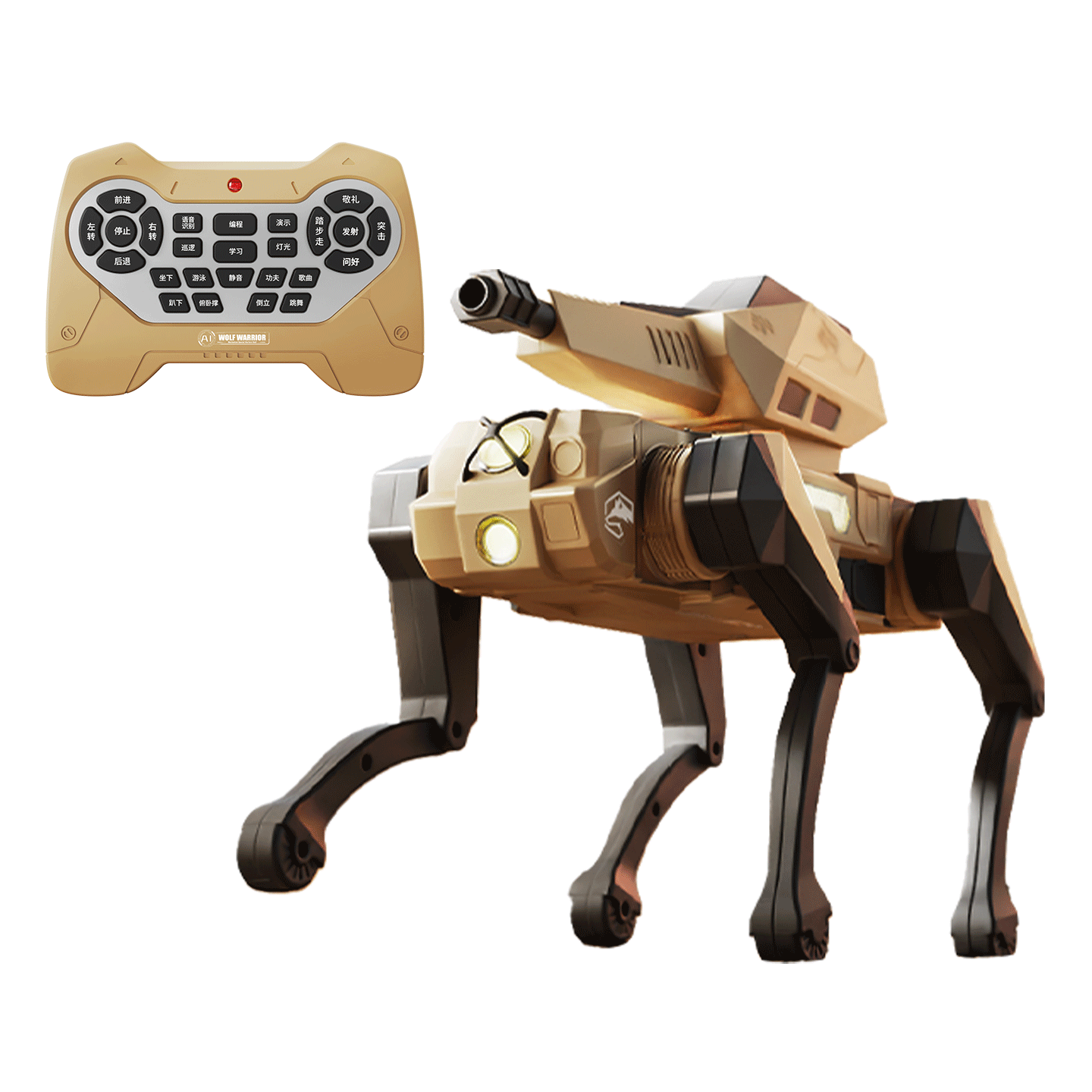 Dimoarch Kids Toy 3-8-12 Years Boys Robot Dog Special Ops Wolf Smart AI Programming Birthday Gift Remote Control Car