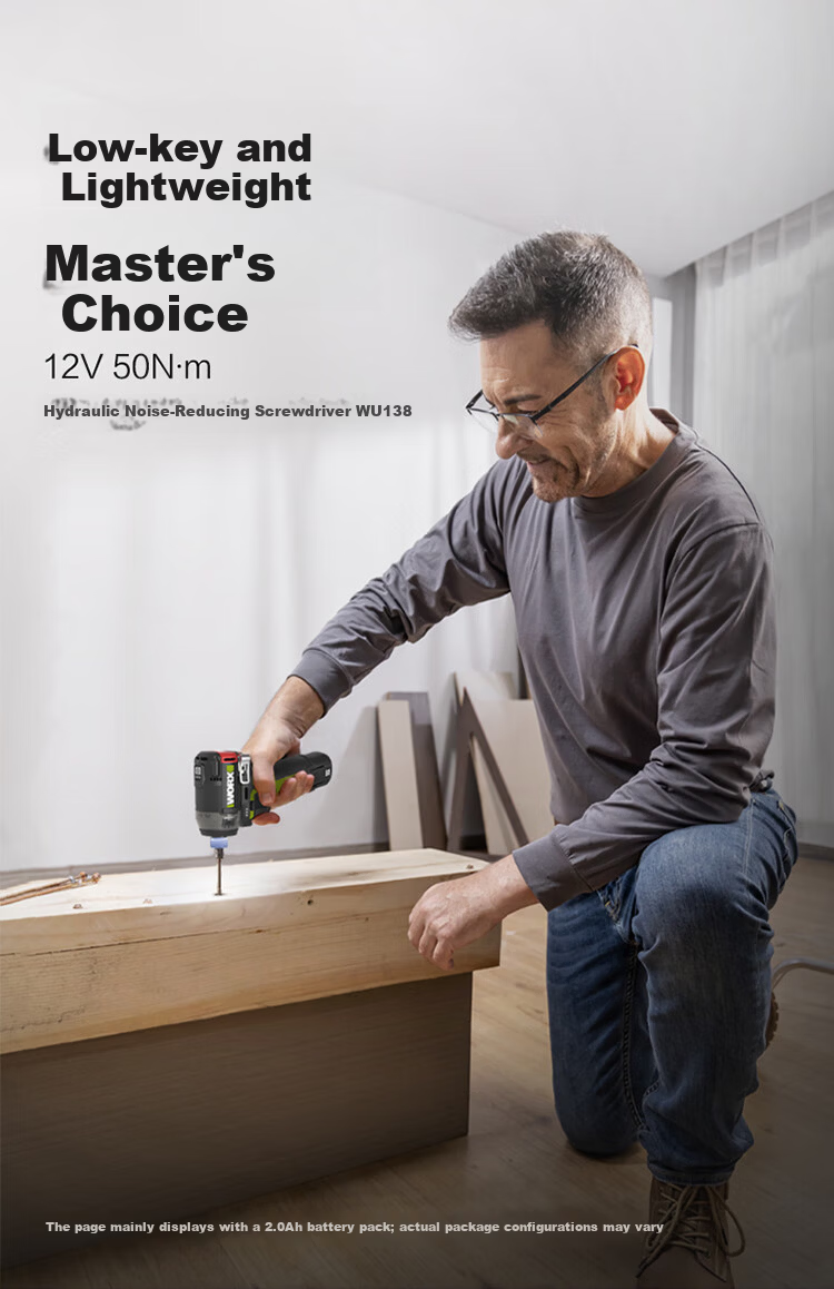 WORX 12V Hydraulic Screwdriver WU138 (2.5AH Dual Battery) Brushless Impact Driver Cordless Electric Screwdriver Drill 1