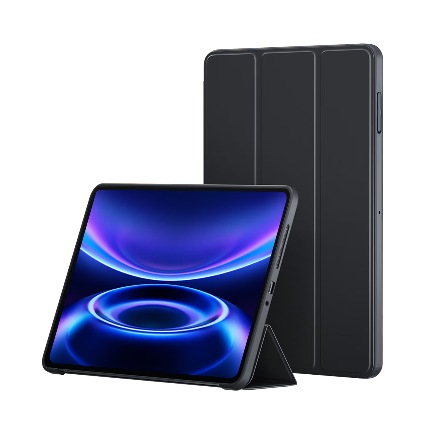 BIAZE Compatible with 2026 Redmi Pad2 SE Case, 9.7-inch Redmi Tablet Protective Cover, Tri-fold Stand, Full Edge Protection, Slim and Shockproof PB652-Black