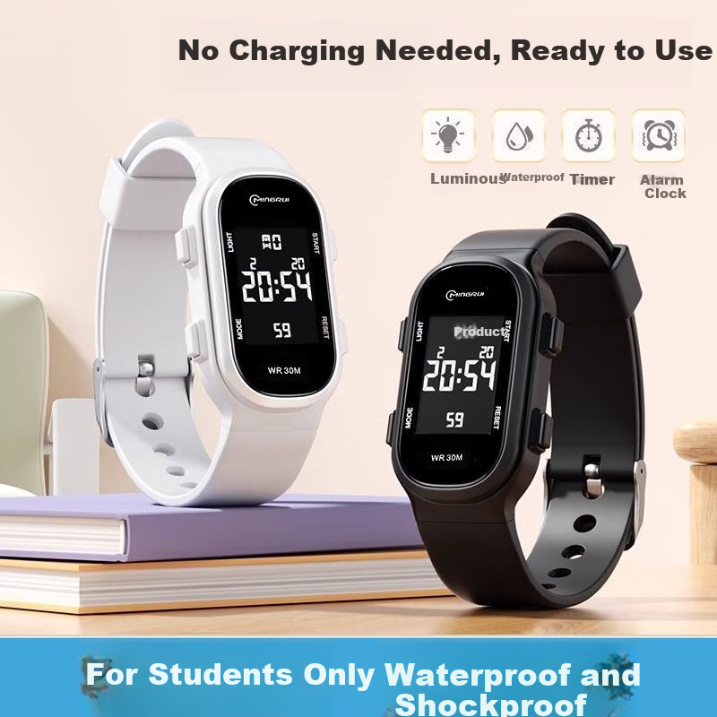 GEORGCOUNT Small Square Electronic Watch Men Youth Sports Smart Bracelet Student High School Girls Multifunction Waterproof