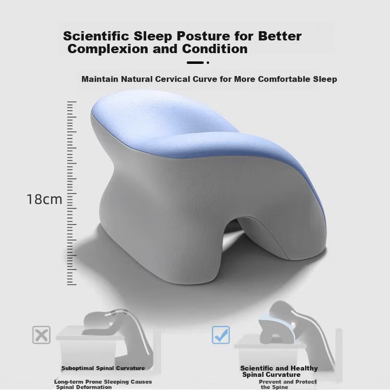 9i9 Elementary Student Nap Pillow Office Nap Sleeping Aid Children Adult Prone Sleeping Hug Pillow Universal Green Gray