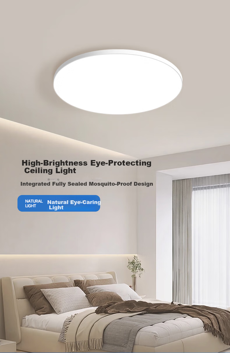 Dell Eye-Protection Ceiling Light Ultra-Thin Three-Proof Modern Minimalist Bedroom Corridor Study Guest Room Lamp Zhongshan Lighting 1