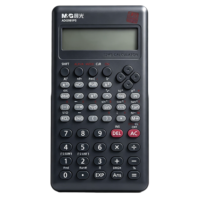 M&G Confucius Temple Blessing 82MS Scientific Calculator with 240 Functions for Students, Suitable for Primary to High School, Office Supplies Black ADG981P5