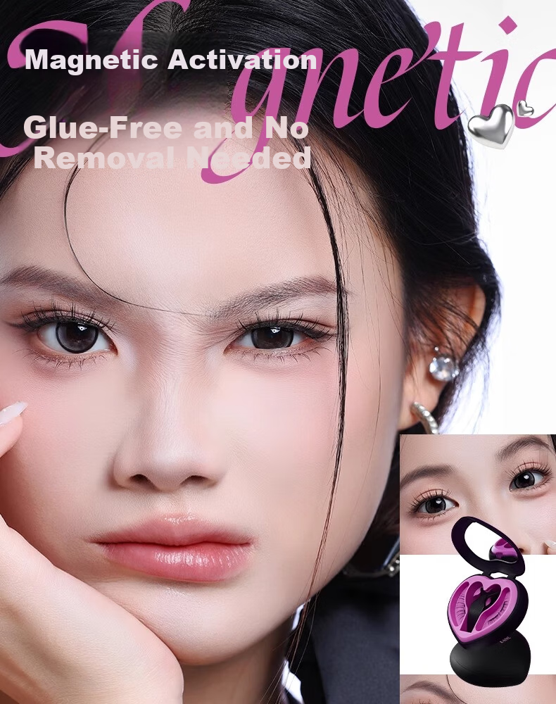 Litchi Sweetheart Magnetic False Eyelashes Women Natural Glue-Free 2025 New One-Piece Reusable 1