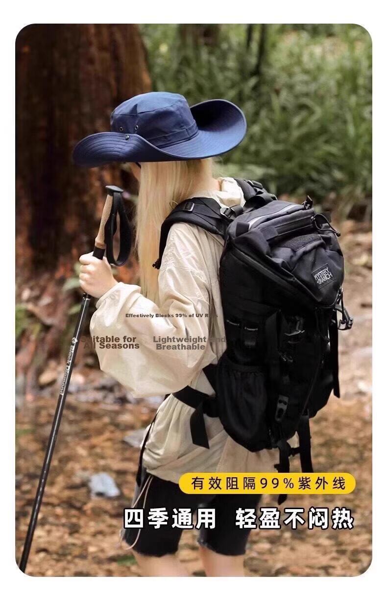 JEEP Women's Summer Outdoor Hiking Sun Hat Large Brim UV Protection Western Cowboy Hat 12