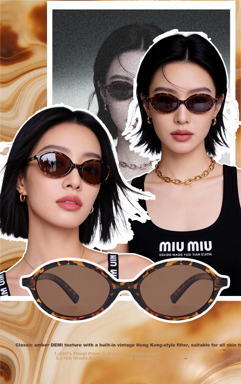 CAXMAN Celebrity Style Retro Oval Small Frame Nerd Style Sunglasses for Men and Women Suitable for Square and Round Faces 2