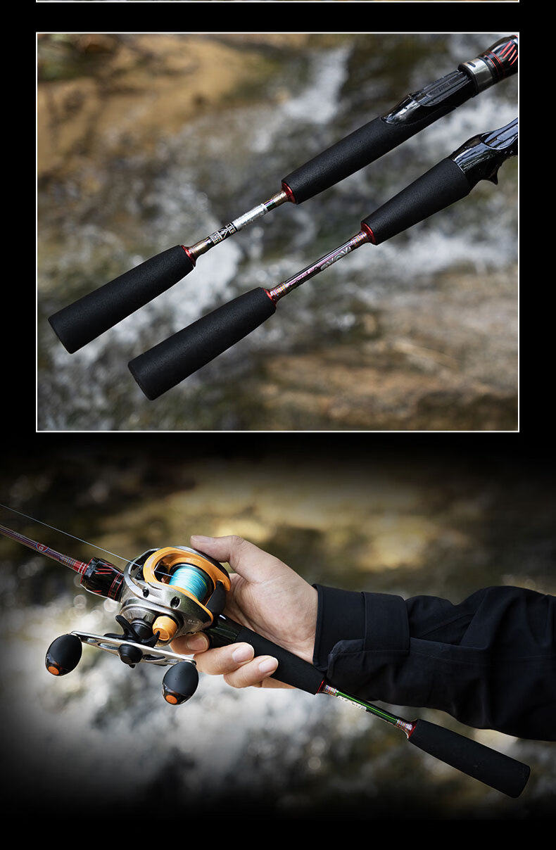 GW 1.37m Gun Handle Sea Pattern Makou Water Drop Reel Lure Set UL Light Micro Lure Fishing Rod 17