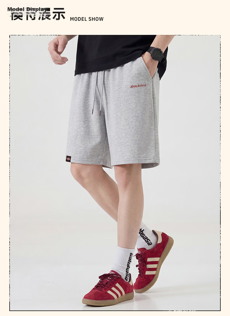Dickies American Vintage Casual Straight-Leg Shorts Men 2026 Summer New Simple Comfortable Loose Breathable Durable Knee-Length Pants 4