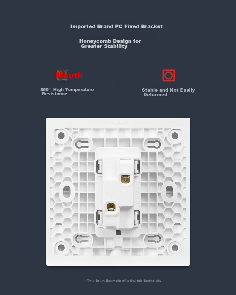 LEGRAND Switch Socket Panel Shidian/Yijing Magnolia White 10A Angled Five-Hole Wall Power Socket Set 10-Pack 7