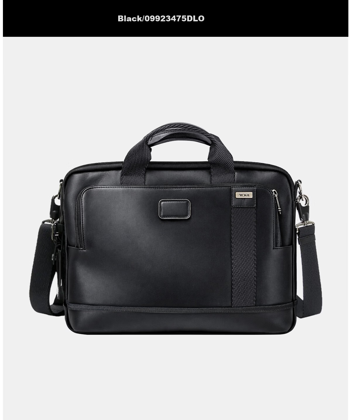 TUMI MONROE Business Briefcase Large Capacity Men's Leather Handbag Shoulder Bag Laptop Bag Black 3