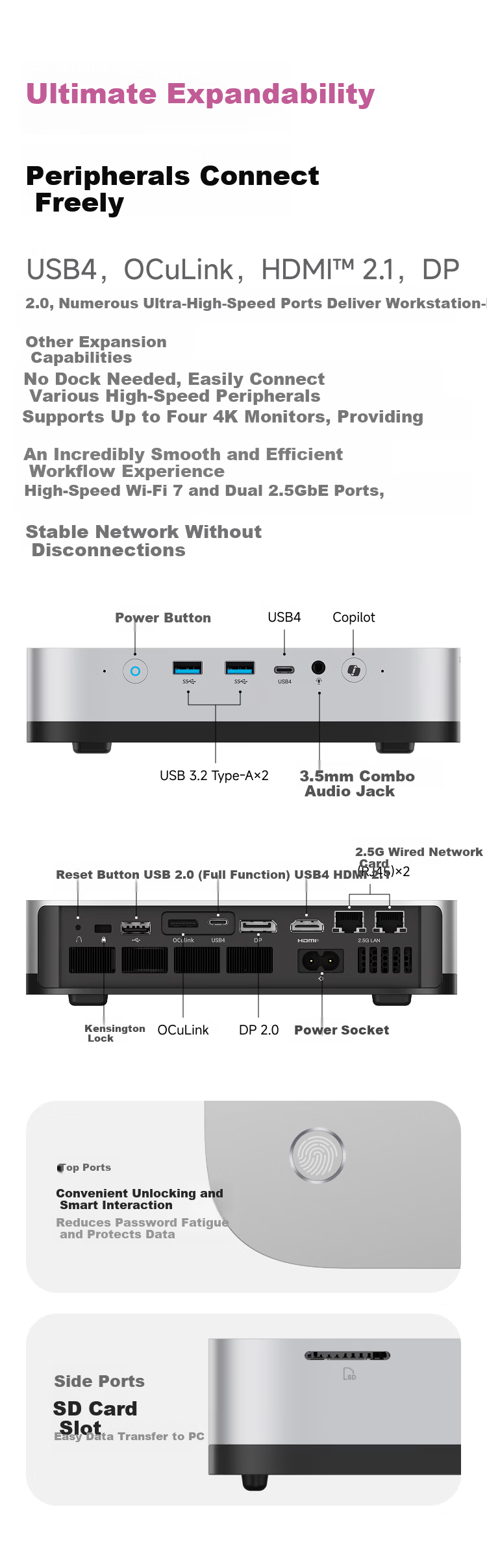 Mingfan X1 Pro-470 Flagship AMD Ryzen AI9 HX 470 AI Mini PC Desktop Mini Host Gaming Office Barebone System Without RAM and Storage 8