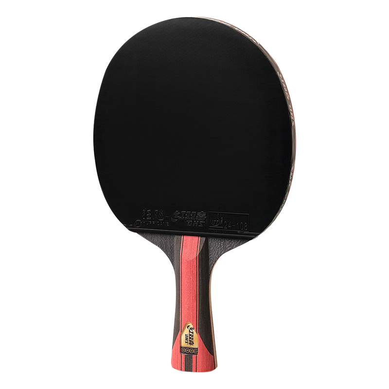 DHS Red Double Happiness Eight Star Shakehand Paddle (Jingcang Fast Delivery + 6 Balls + Paddle Cover) Table Tennis Paddle F8000 Shakehand Single Paddle