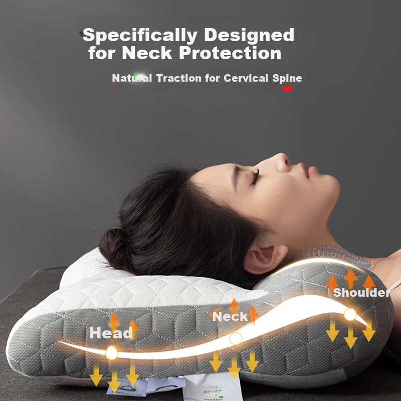 Hodo Anti-Traction Natural Latex Neck Pillow Core Cervical Pillow for Adults Single Piece