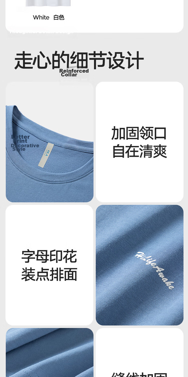 HLA Men’s Short Sleeve T-Shirt, Men’s Crew Neck 100% Cotton, Comfortable Breathable Lightweight Basic Undershirt, 2-Pack 15