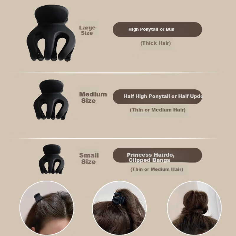 Jianyingshu High Ponytail Hair Clip 9-Piece Set Small Shark Clips for High Ponytail and Bun Hair Styling