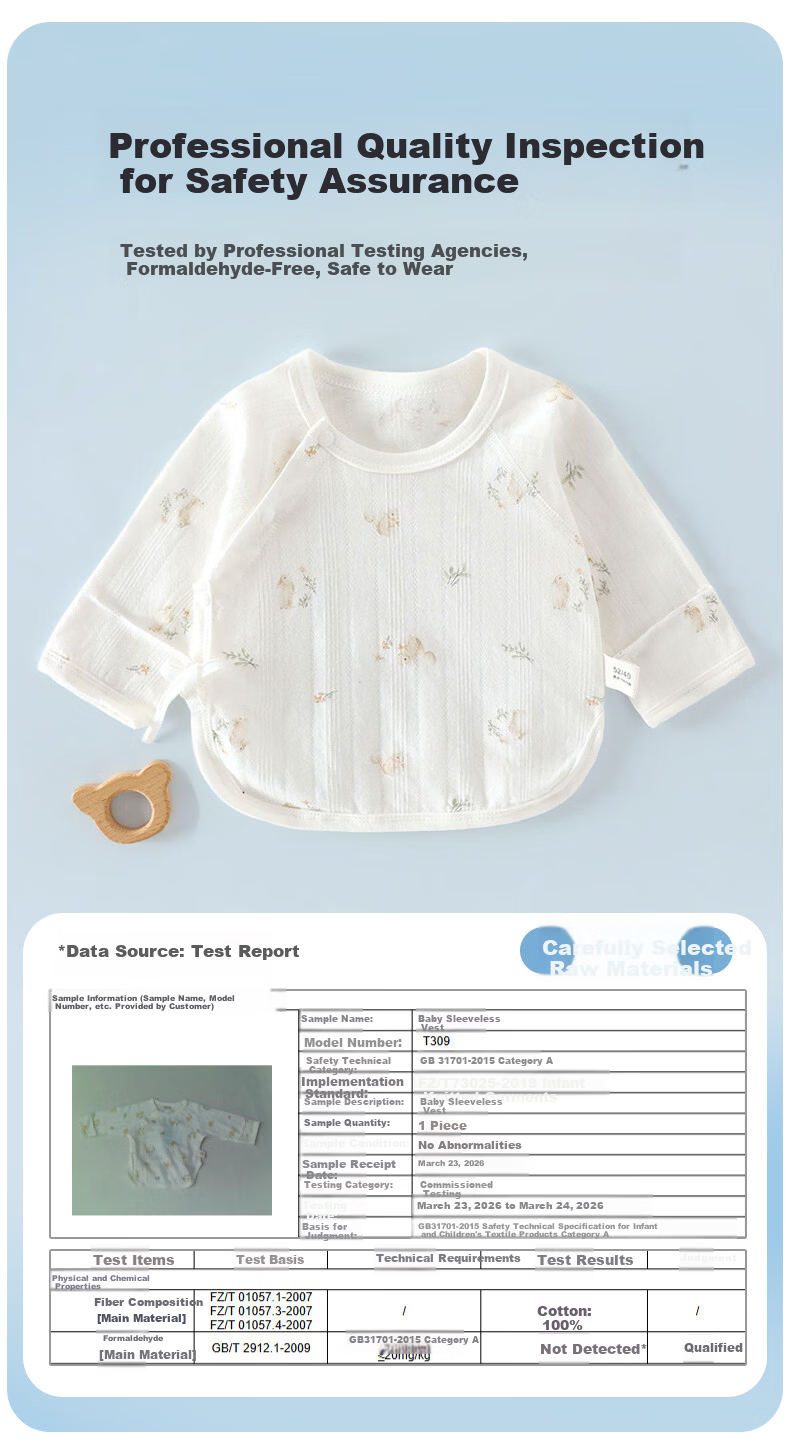 Aibao Baby Summer Thin Long Sleeve Half-back Romper Newborn Monk Suit Baby Close-fitting Homewear T309 Milk Rabbit Size 52 6