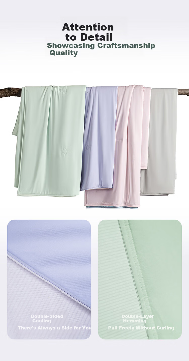 AiSleep Air Conditioning Summer Quilt 2*2.3m Instant Cooling Upgrade Double-Sided Thin Quilt for Double Bed Machine Washable 11