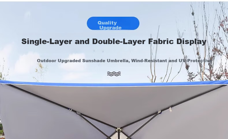 DSRAWMYT Outdoor Sun Umbrella Large Commercial Patio Umbrella Big Market Square Rectangular Rain Shelter Umbrella 7
