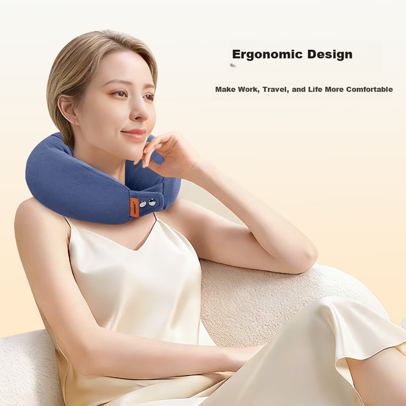 POKALEN U-Shaped Travel Neck Pillow Portable Business Airplane Neck Support Thai Imported Natural Latex Essential for Travel