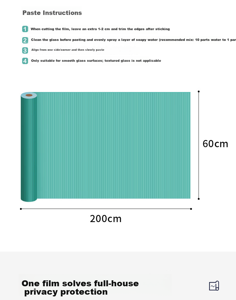 Cuttlefish Sunscreen Heat Insulation Film Shading Film Changhong Green 0.6*2m Sunshade Film Window Privacy Glass Sticker 10
