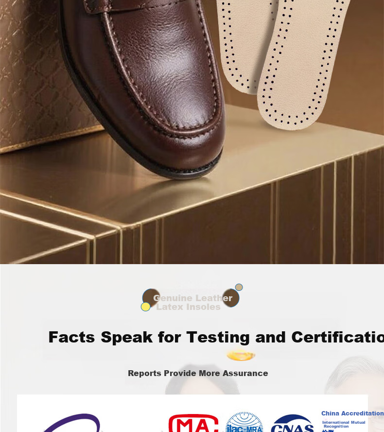Huabaochi 2 Pairs Leather Insoles Men Breathable Sweat-Absorbing Odor-Resistant Genuine Cowhide Soft Latex Thin Summer Women's Shoe Insoles 2