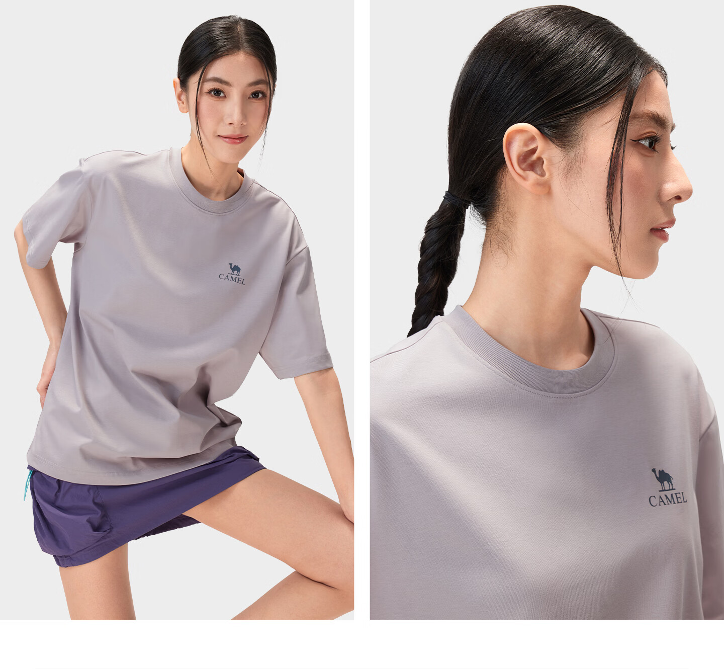 CAMEL Outdoor Quick-Dry T-Shirt Unisex Spring Summer 2026 Short Sleeve Breathable Sweat-Absorbing Cotton Hiking Mountaineering Sports Top 9032 26