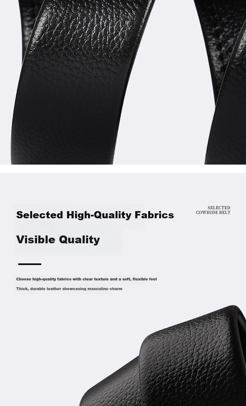 CARTELO Men's Leather Belt Casual Denim Waist Belt Simple Versatile Pin Buckle Belt Birthday Gift for Boyfriend Husband Father 5