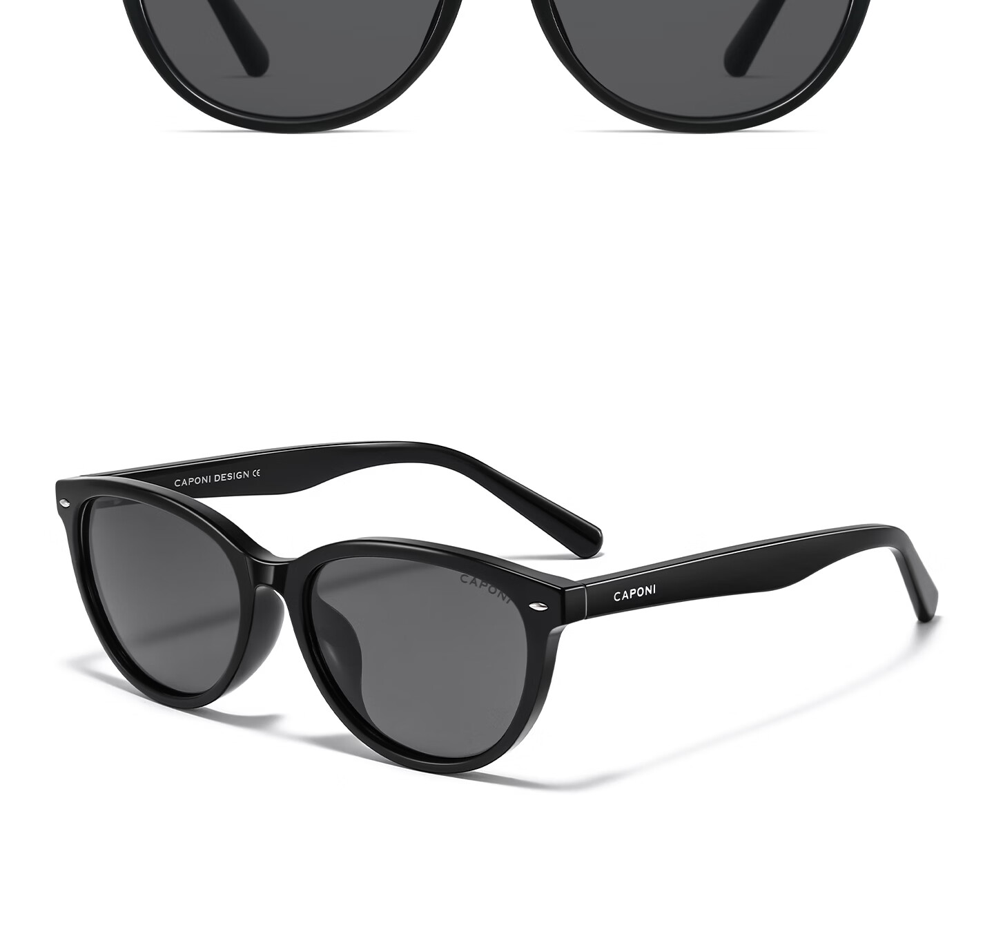 CAPONI Vintage Cat Eye Polarized Sunglasses for Women UV Protection Driving Glasses Fashion 24