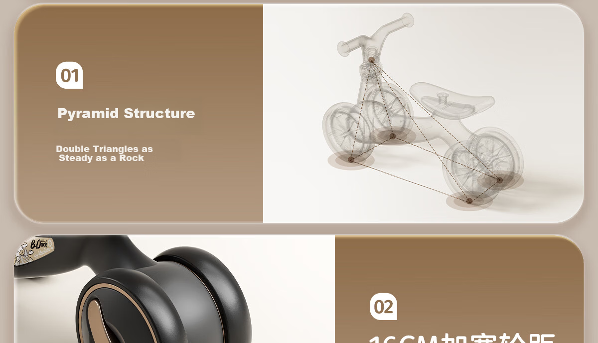 Lede Children's Balance Bike, Toy for Boys And Girls Aged 1-2 Years Old, Birthday Gift, First Meeting Present, Four-Wheel Gliding Scooter 11