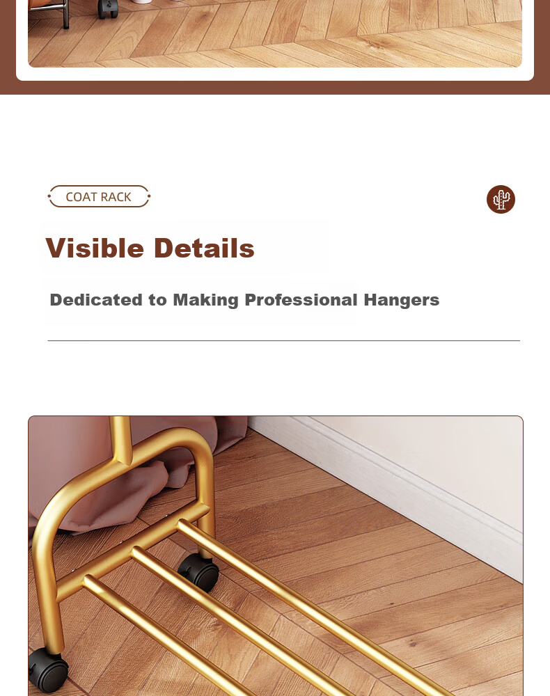 Muhan Yue Floor-Standing Clothes Drying Rack Mobile Home Bedroom Balcony Garment Rack Indoor Simple Rod Coat Hanger 15