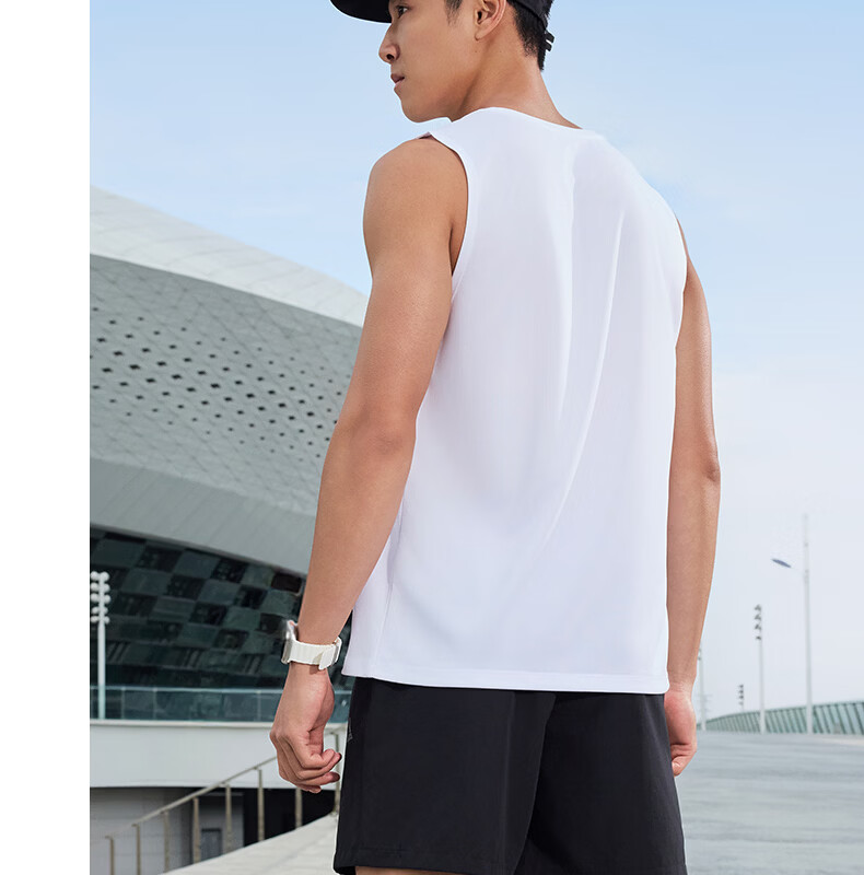 PEAK Men's Summer Sports Set Quick-Dry Breathable Sleeveless Vest and Shorts Badminton Running Fitness Two-Piece DF152010 20