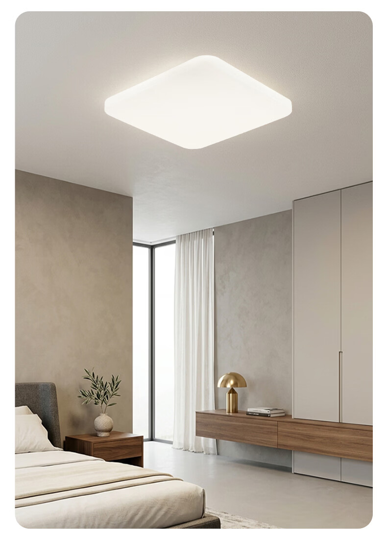 NVC NVC LED Ceiling Light, Modern And Simple Living Room Fixture, Ultra-Thin Comfortable, White Moon 2, 132 Watts, Full Spectrum Living Room 9