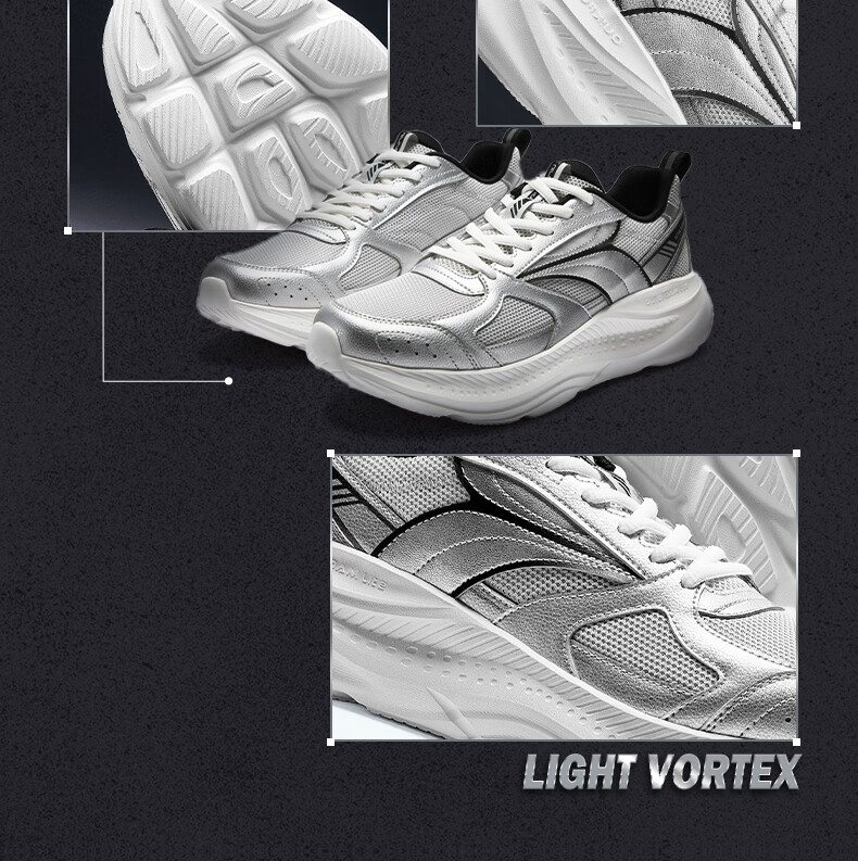 361° Xingyue 1.5 Men's Sports Shoes Summer Breathable Lightweight Shock Absorption Running Shoes Wide Fit Commuter Shoes 672632225-1 5