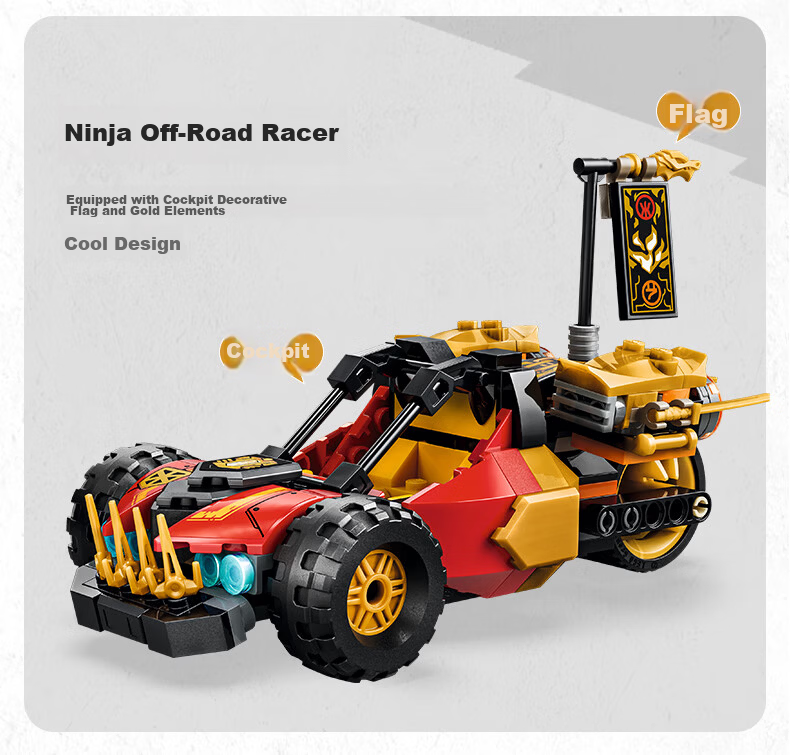 LEGO Ninjago 71865 Zane's Ice Dragon Battle Building Blocks Toy for Kids Birthday Gift Display 3