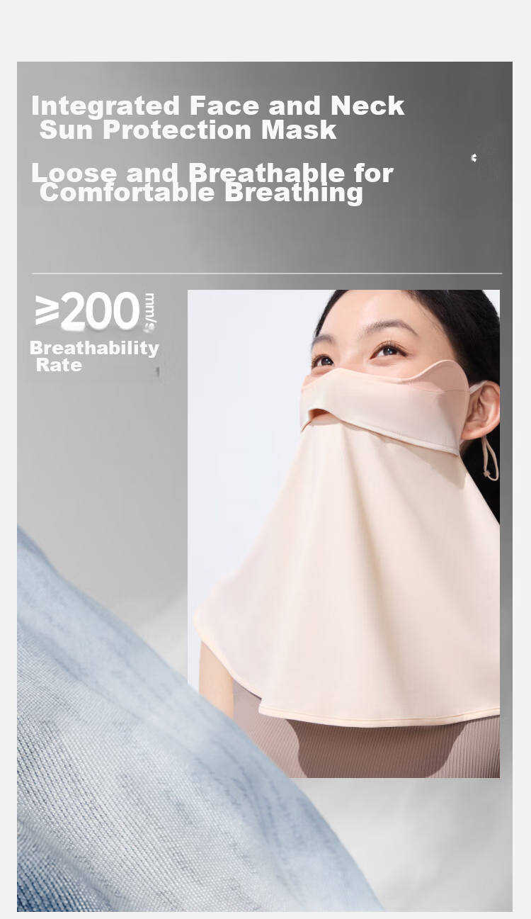 Beneunder UV Protection Face Mask Sleeve Gloves Cooling Breathable Sun Protection Driving Cooling Sun Protection Set Space Gray Pink 6