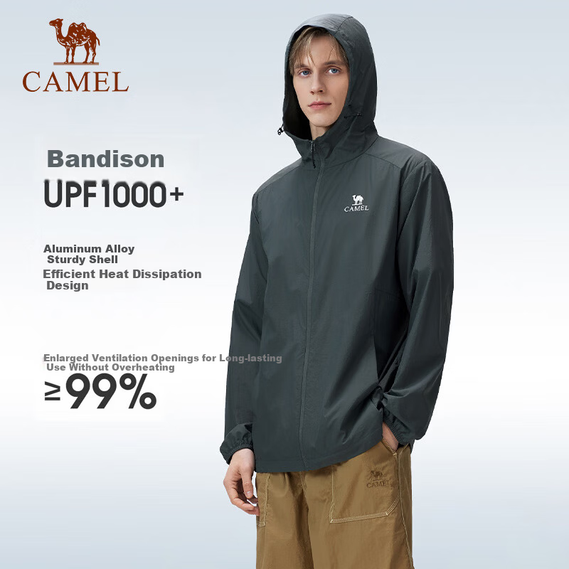 Camel Women's Outdoor Original Yarn Sun Protection Jacket 2026 Spring Summer New UPF1000 Cooling Water-Repellent Sports Coat
