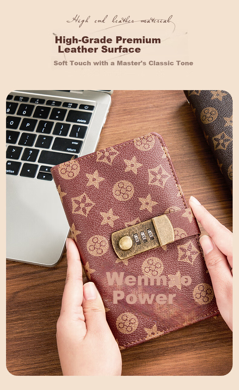 Weimei Cash Savings Book New Password Lock Large Capacity Children's Home Finance Waterproof Cash and Banknote Storage Protective Cover Money Organizer Regular Deposit Storage Book 3