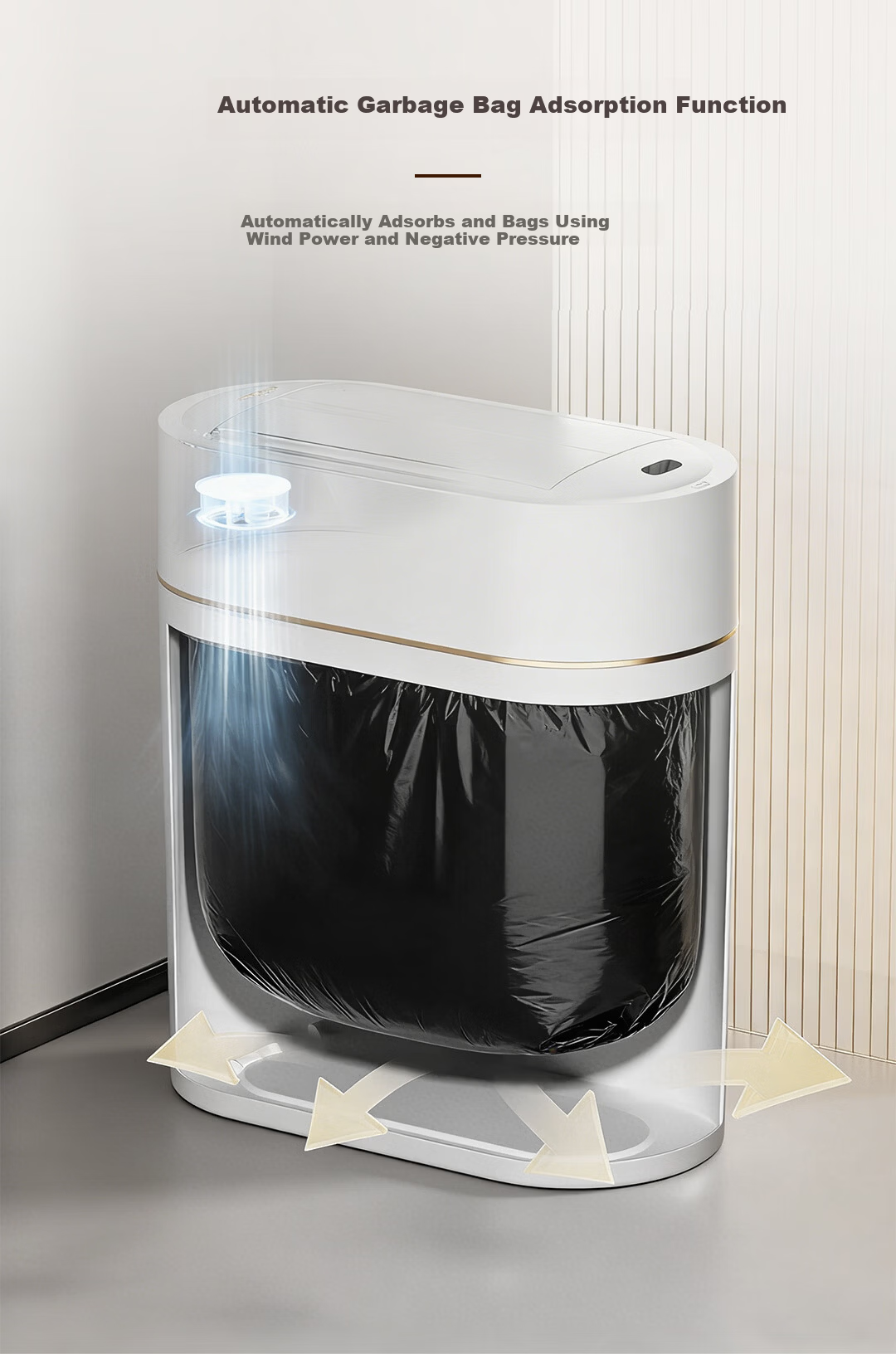 Zhuimi Smart Sensor Trash Can with Automatic Bag Dispenser, 9L Double Door Design for Home Living Room Office Bedroom Bathroom, Sold by JD 2