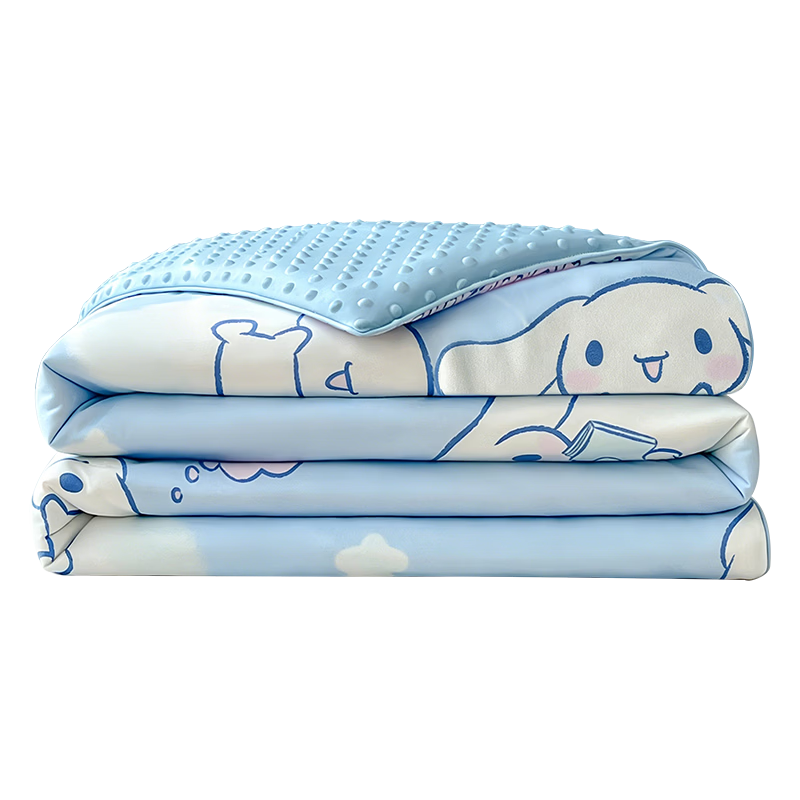 MINISO Cooling Silk Ice Bean Summer Quilt Sanrio Machine Washable Summer Dormitory Home Double Cooling Quilt 200x230cm