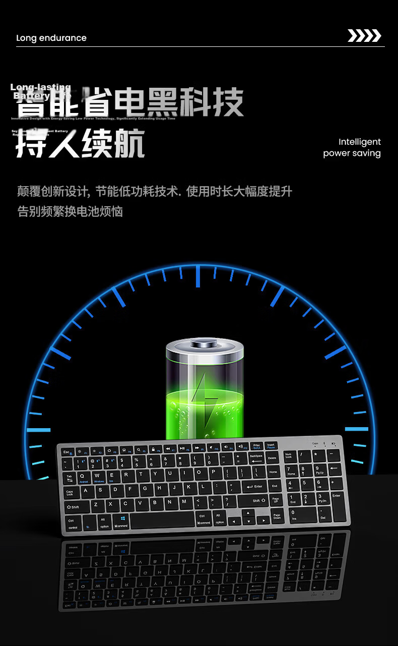 EWEADN Wireless Keyboard and Mouse Set Silent Bluetooth Dual-Mode Laptop Desktop Business Office Typing Portable Ultra-Thin Scissor-Switch 102-Key Rechargeable Keyboard and Mouse Combo 7