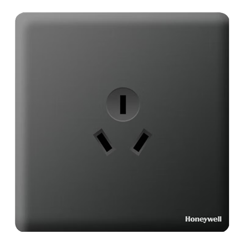 Honeywell Switch Socket Panel, Recessed Waterproof Three-Hole 16A Concealed 86-Type Wall Plug A8 Matte Black