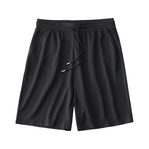 Jeanswest Men's Shorts, 2026 Summer Thin Ice Silk Cool Feeling Quick-Dry Casual Mesh Sports Shorts, Mid-Length Pants, Light Gray, L